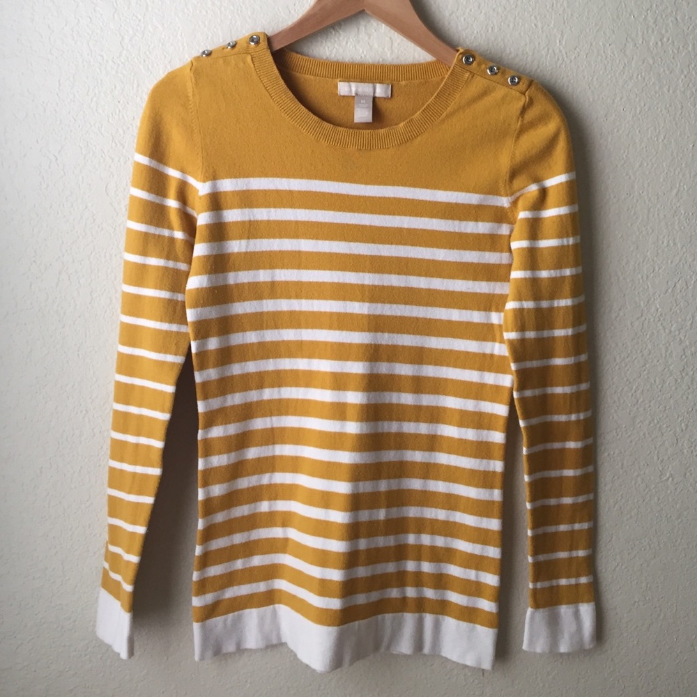 Banana Republic Crew Neck Striped Sweater